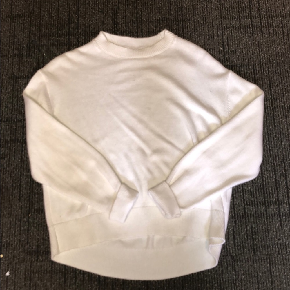 white sweater
